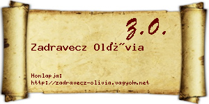 Zadravecz Olívia névjegykártya